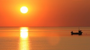 sun, sunset, horizon, sea - wallpapers, picture