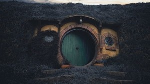 estructura, puerta, hobbiton, nueva zelanda