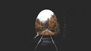 tunnel, railway, autumn