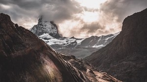 zermatt, switzerland, mountains, clouds - wallpapers, picture