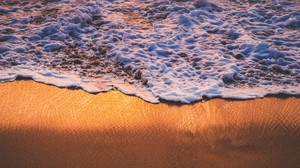 vatten, skum, surf, sand - wallpapers, picture