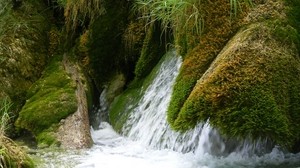waterfall, stream, nature - wallpapers, picture