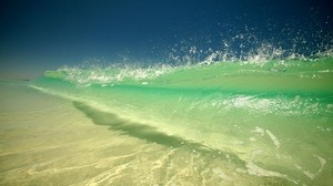 wave, spray, splash, shore, drops - wallpapers, picture