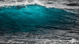 wave, sea, surf, ocean, foam, turquoise