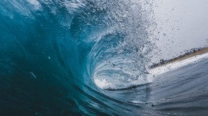 wave, ocean, spray