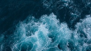 olas, océano, vista superior, agua - wallpapers, picture