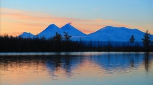 日出，山脉，湖泊，风景，早晨 - wallpapers, picture