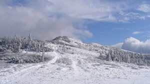 丘陵，雪，冬天