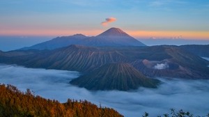 火山，山脉，溴腾格七，七，印度尼西亚 - wallpapers, picture