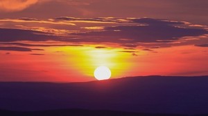 Sonnenuntergang, Horizont, Himmel