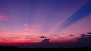 sunset, horizon, sky, clouds, japan - wallpapers, picture