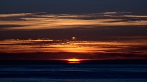 sunset, sea, stripes, sky