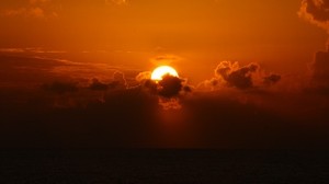 sunset, sun, clouds, horizon - wallpapers, picture
