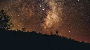stjärnhimmel, mjölkväg, natt, Weston, USA