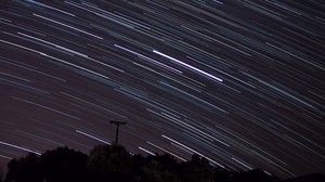 star trail, stars, lines, night, sky - wallpapers, picture